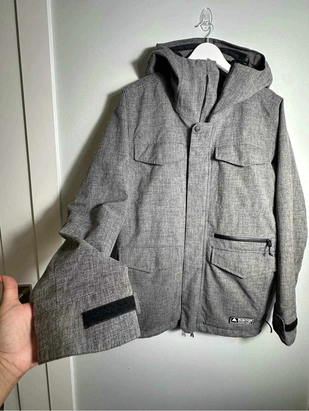 Burton Covert Snowboard Jacket Gray  Size Medium Men’s